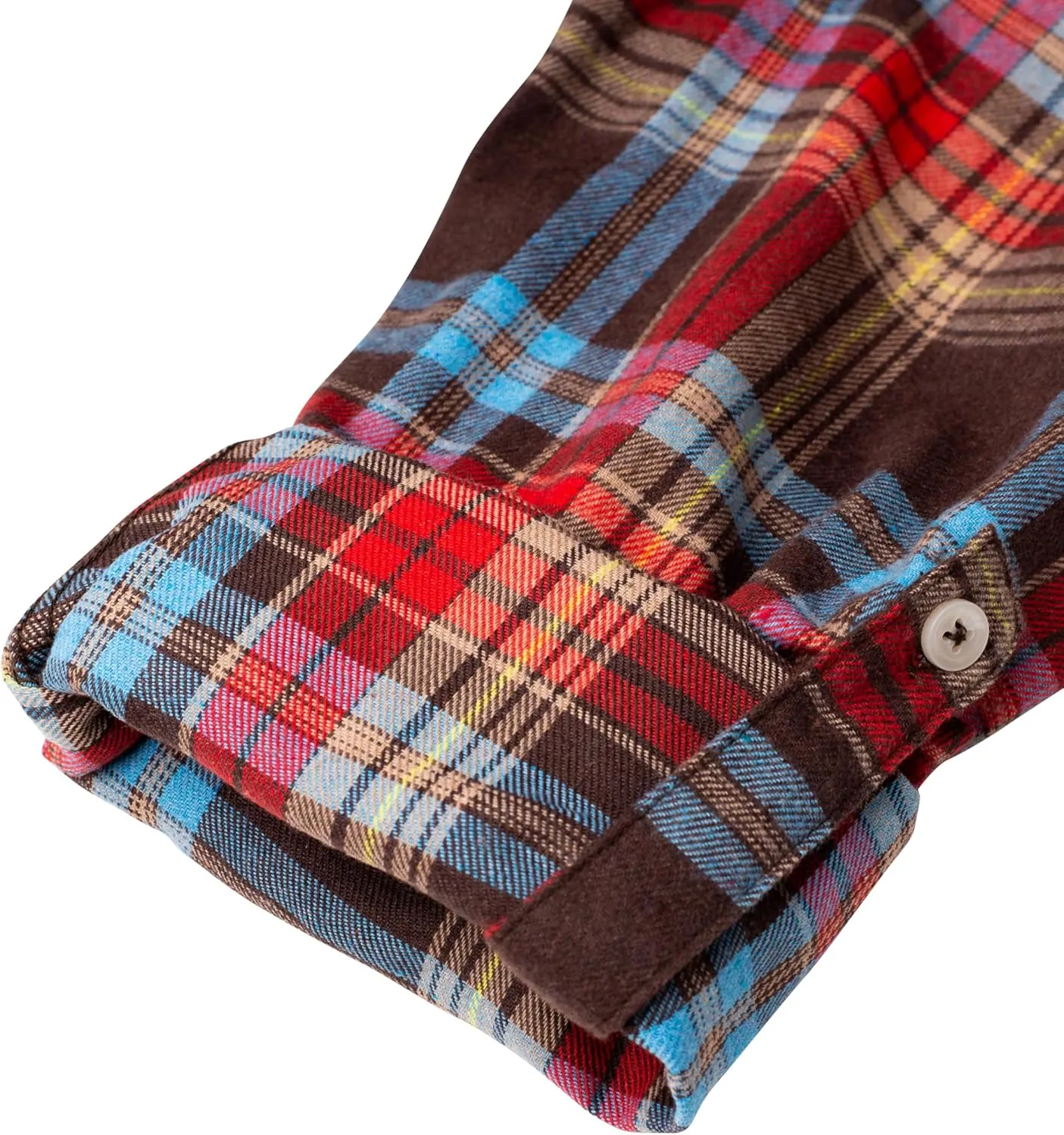 Alimens & Gentle Womens Plaid Flannel Shirts Long Sleeve Roll Up Casual Button Down Shirt