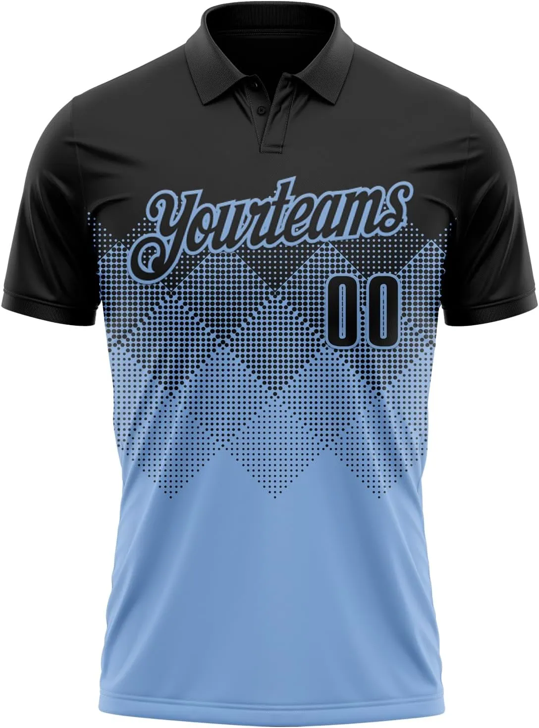 Custom Gradient Golf Polo Shirts Short Sleeve Bowling Dart Tennis Jersey Top Design Men Women Youth Work Business Tee