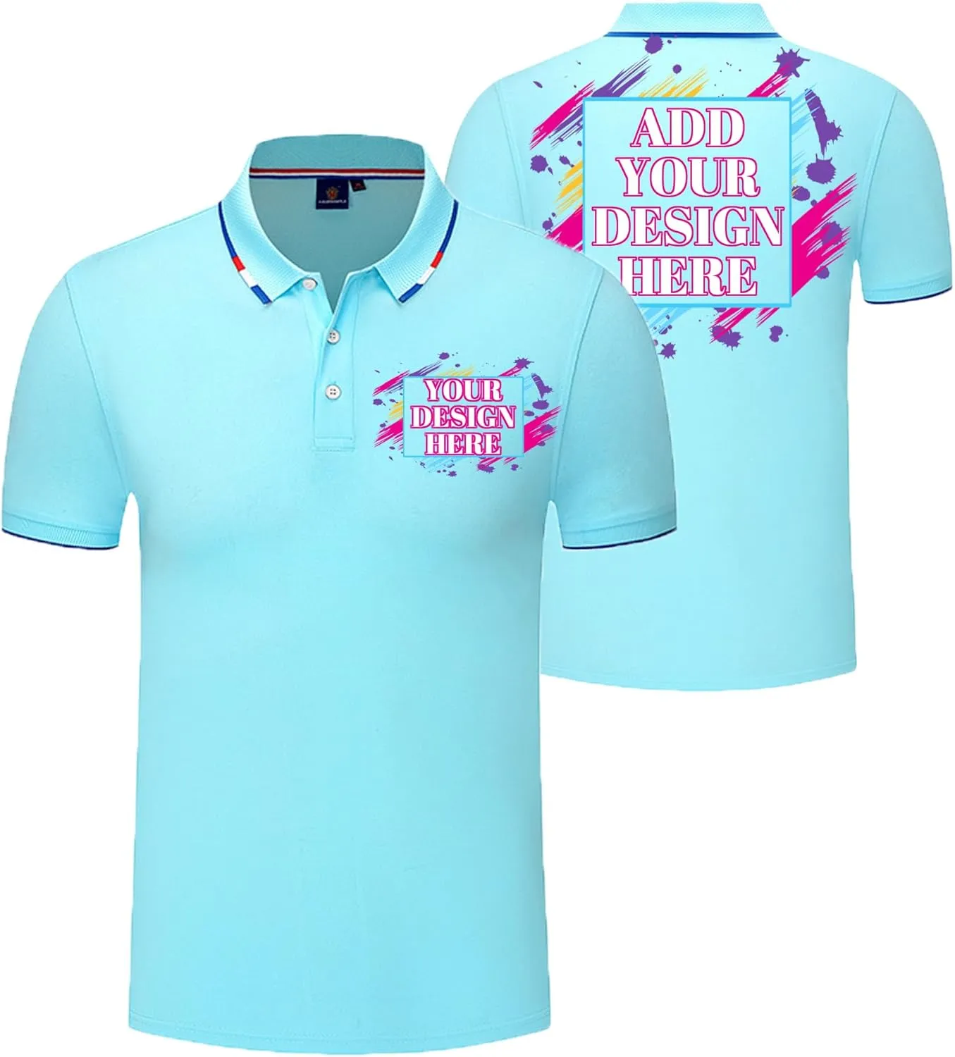 Custom Polo Shirts Design Your own Personalised Logo Photo Text Custom Mens/Womens Golf T Shirts Work Shirts