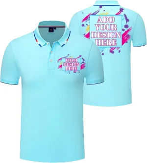 Custom Polo Shirts Design Your own Personalised Logo Photo Text Custom Mens/Womens Golf T Shirts Work Shirts