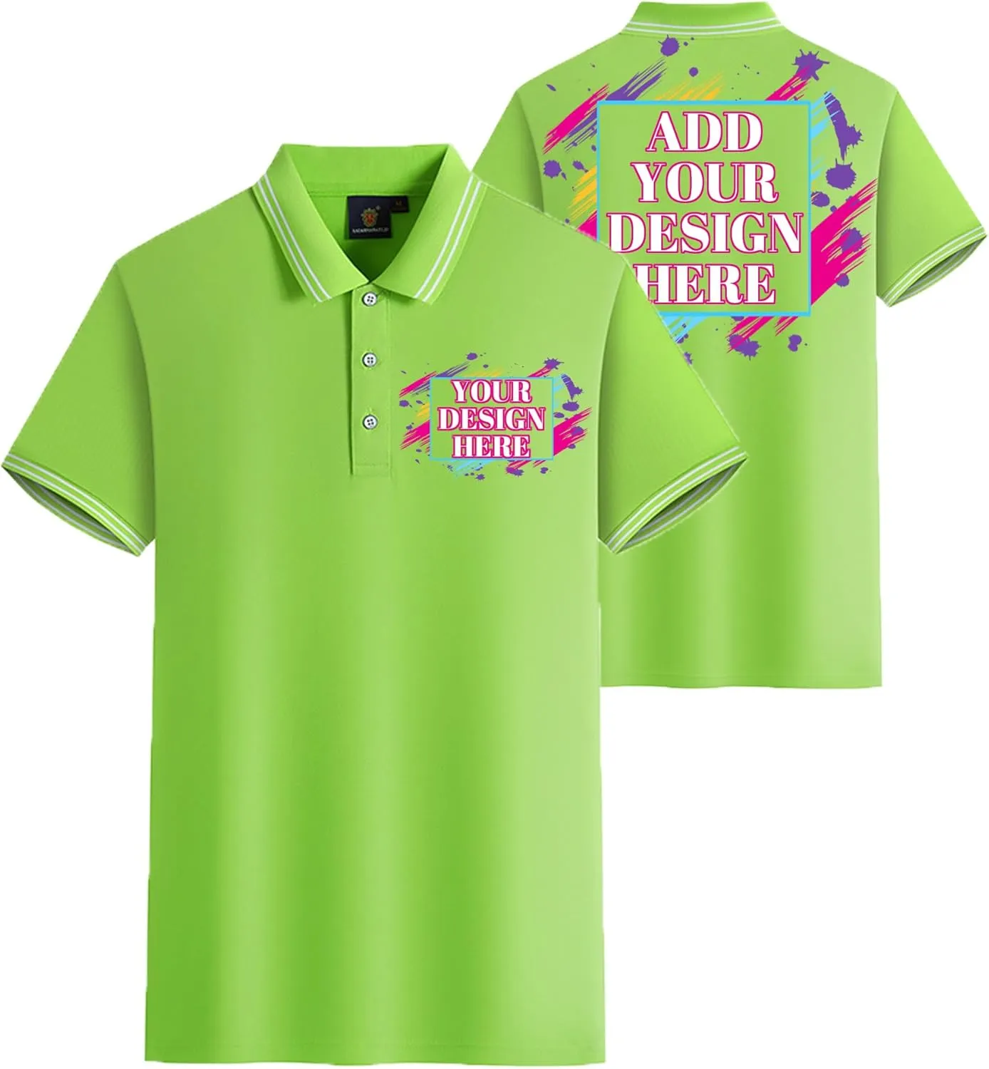 Custom Polo Shirts Design Your own Personalised Logo Photo Text Custom Mens/Womens Golf T Shirts Work Shirts
