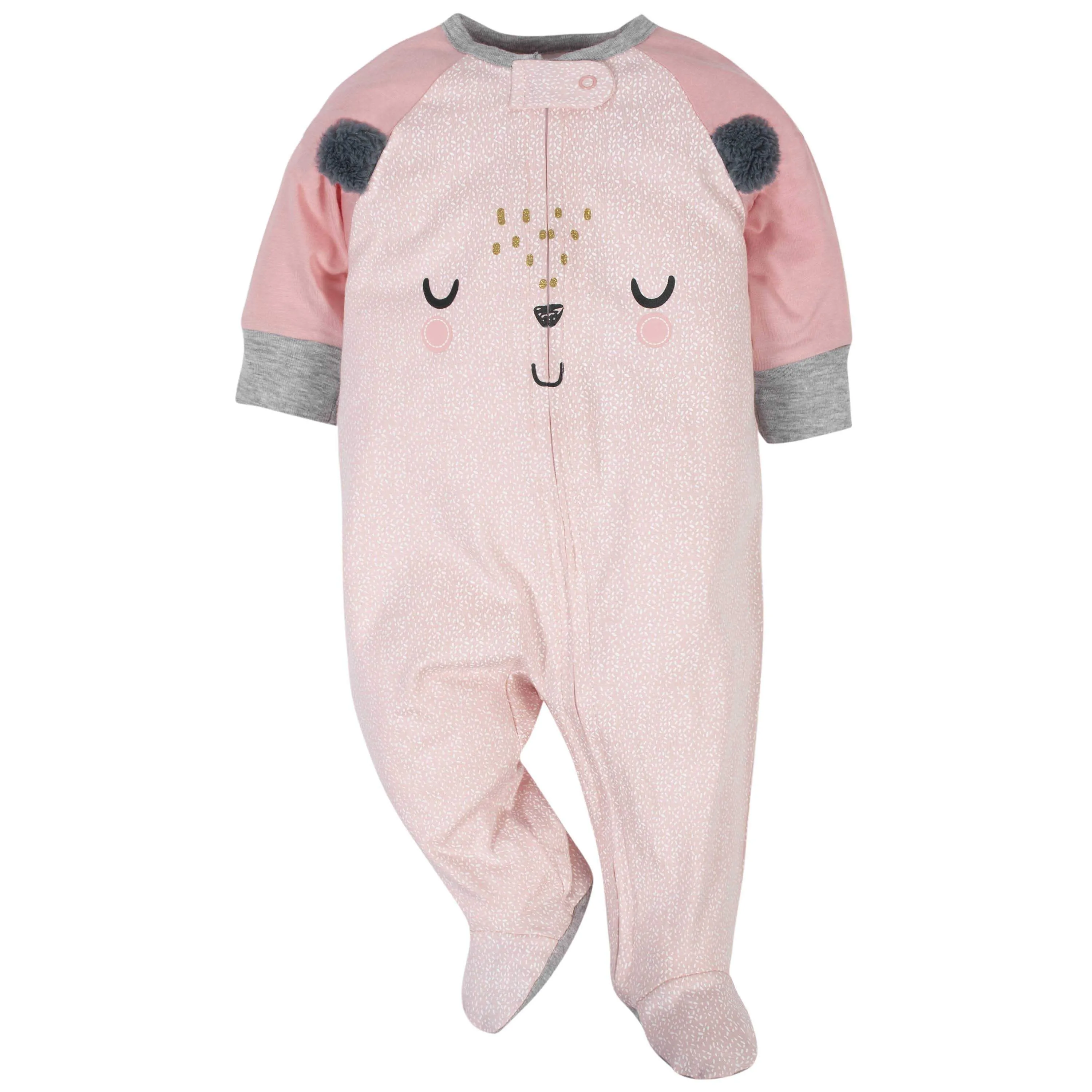 Gerber® 4-Pack Baby Girls Princess & Bear Sleep 'N Play Bundle