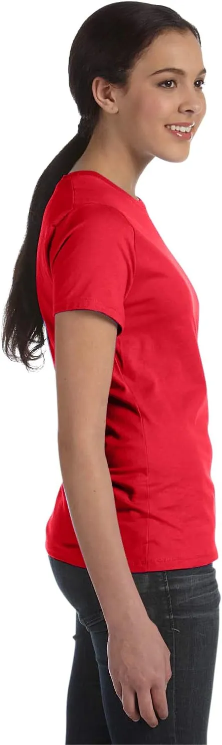 Hanes Women's Perfect-T Short-Sleeve T-Shirt, Womens Crewneck T-Shirt, Womens Short-Sleeve Cotton Tee