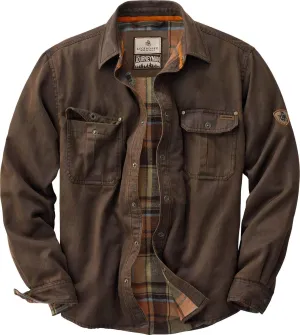 Legendary Whitetails Journeyman Shirt Jacket, Flannel Lined Shacket for Men, Water-Resistant Coat Rugged Fall Clothing
