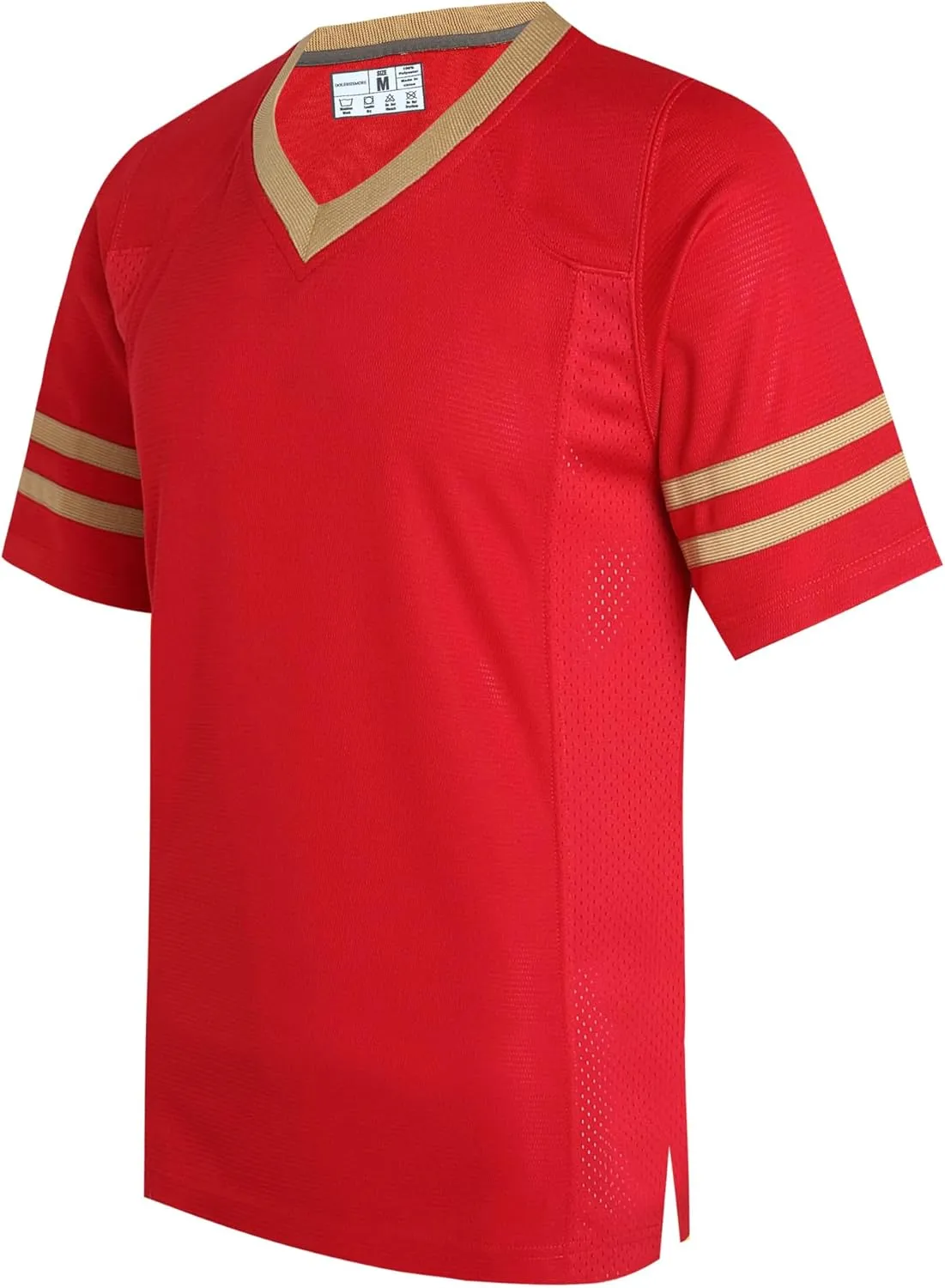 Plain Men's Football Jerseys for Unisex V-Neck Fitness T-Shirts Workout Outfits Casual Party Tops