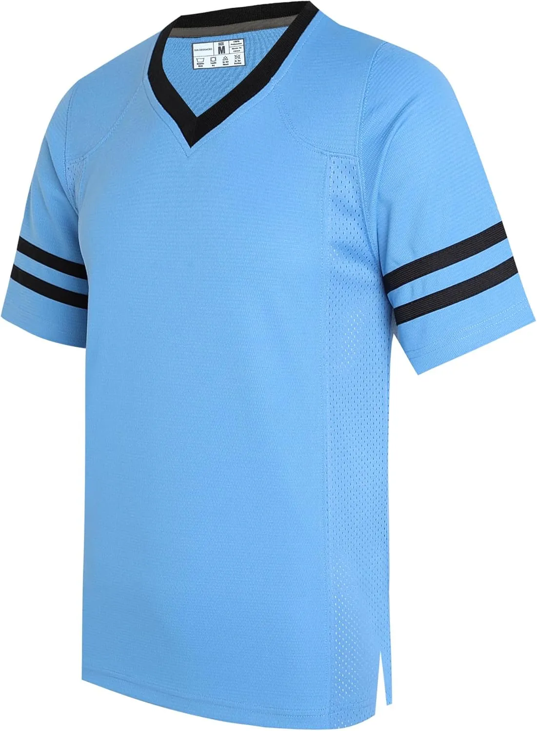 Plain Men's Football Jerseys for Unisex V-Neck Fitness T-Shirts Workout Outfits Casual Party Tops