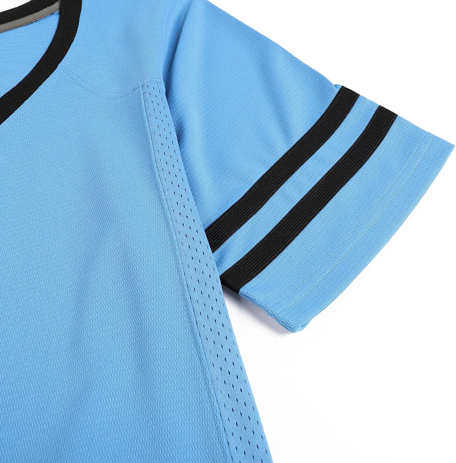 Plain Men's Football Jerseys for Unisex V-Neck Fitness T-Shirts Workout Outfits Casual Party Tops