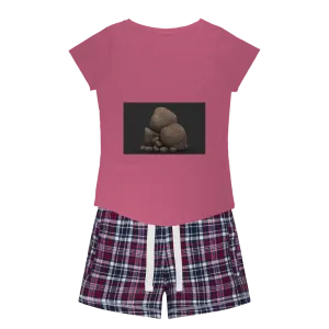 Rocks Women's Sleepy Tee and Flannel Short