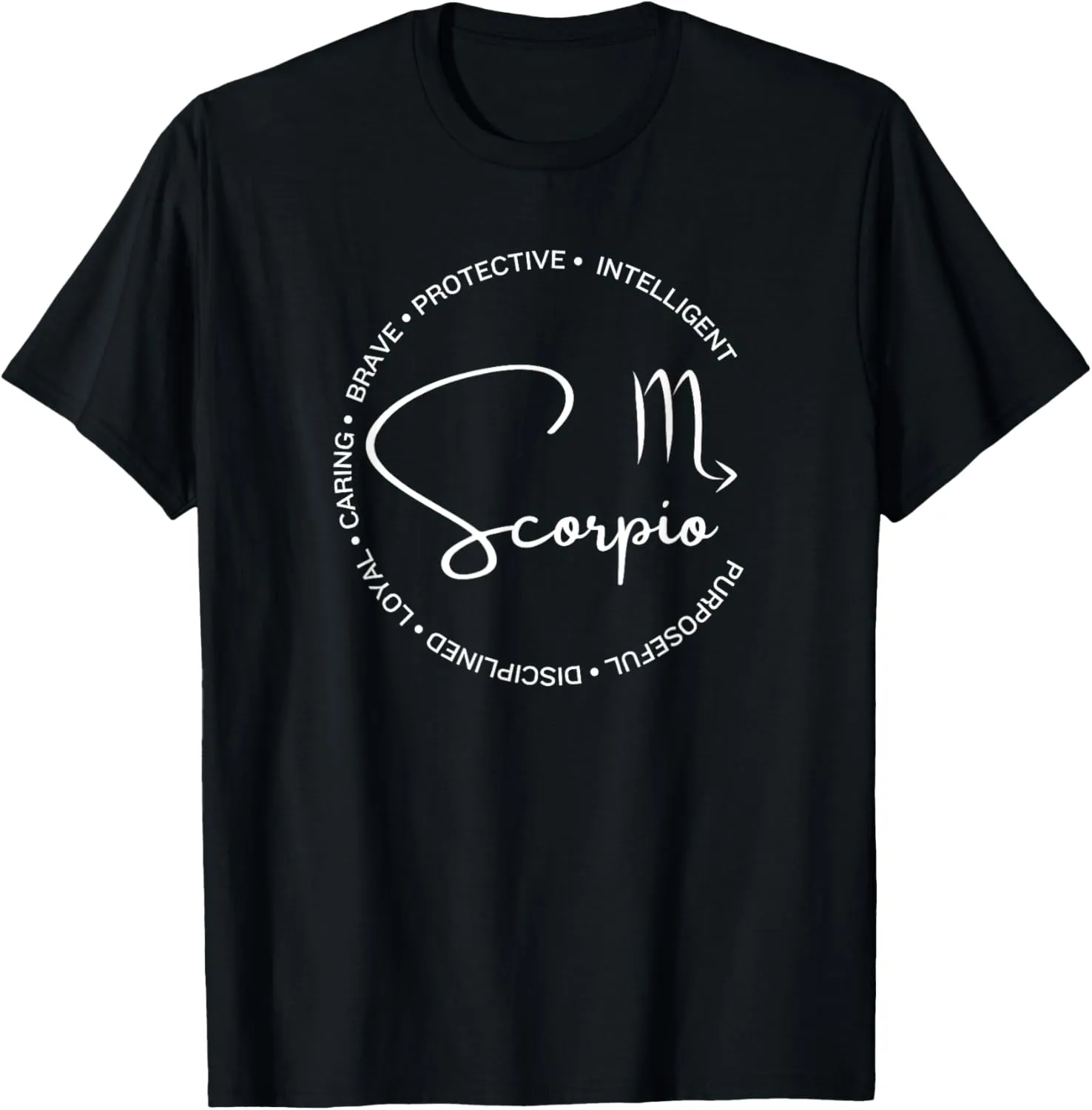 Scorpio Zodiac Water Sign Astrology Personality Circle T-Shirt
