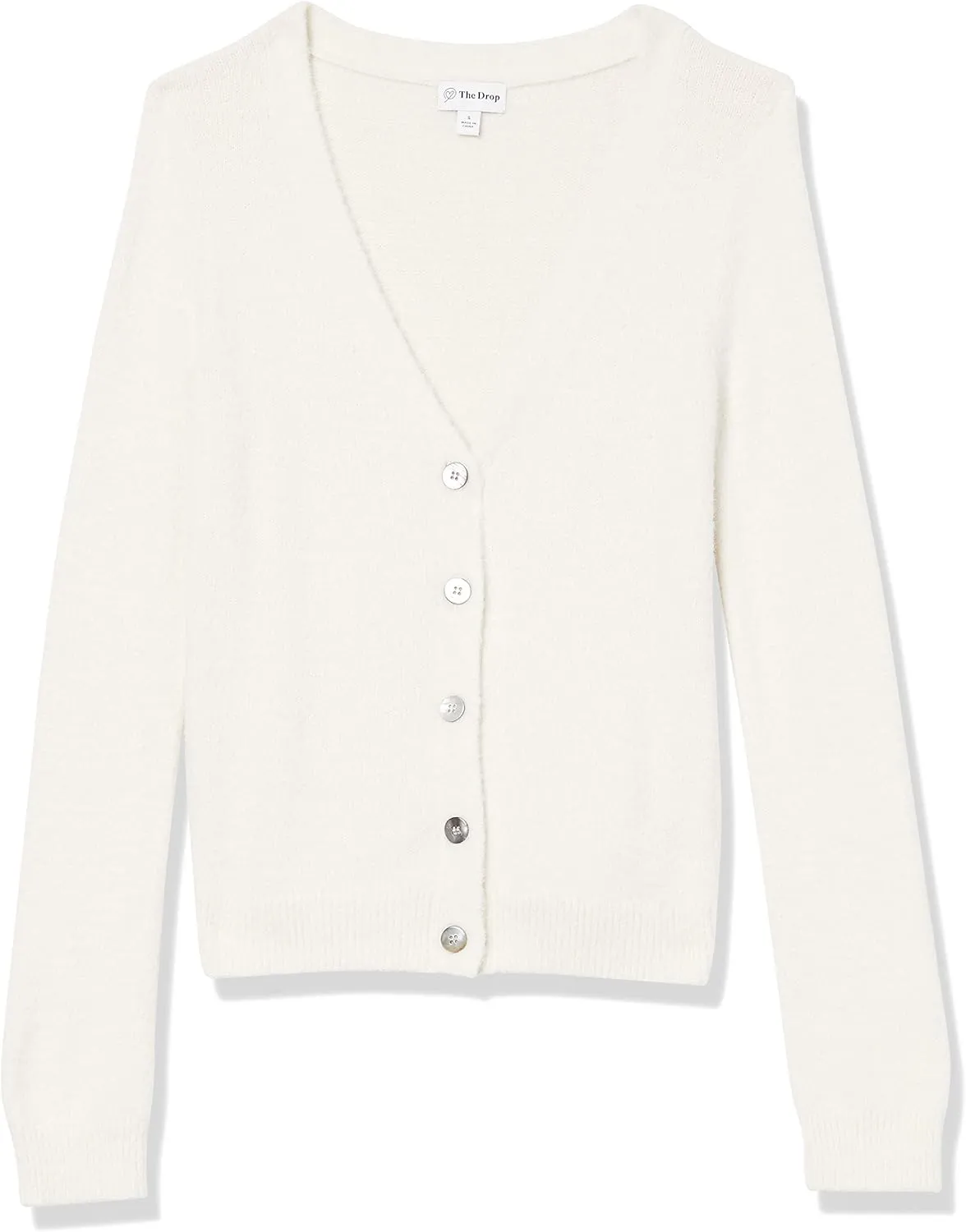 The Drop Women's Francine V-Neck Button Front Cozy Cardigan