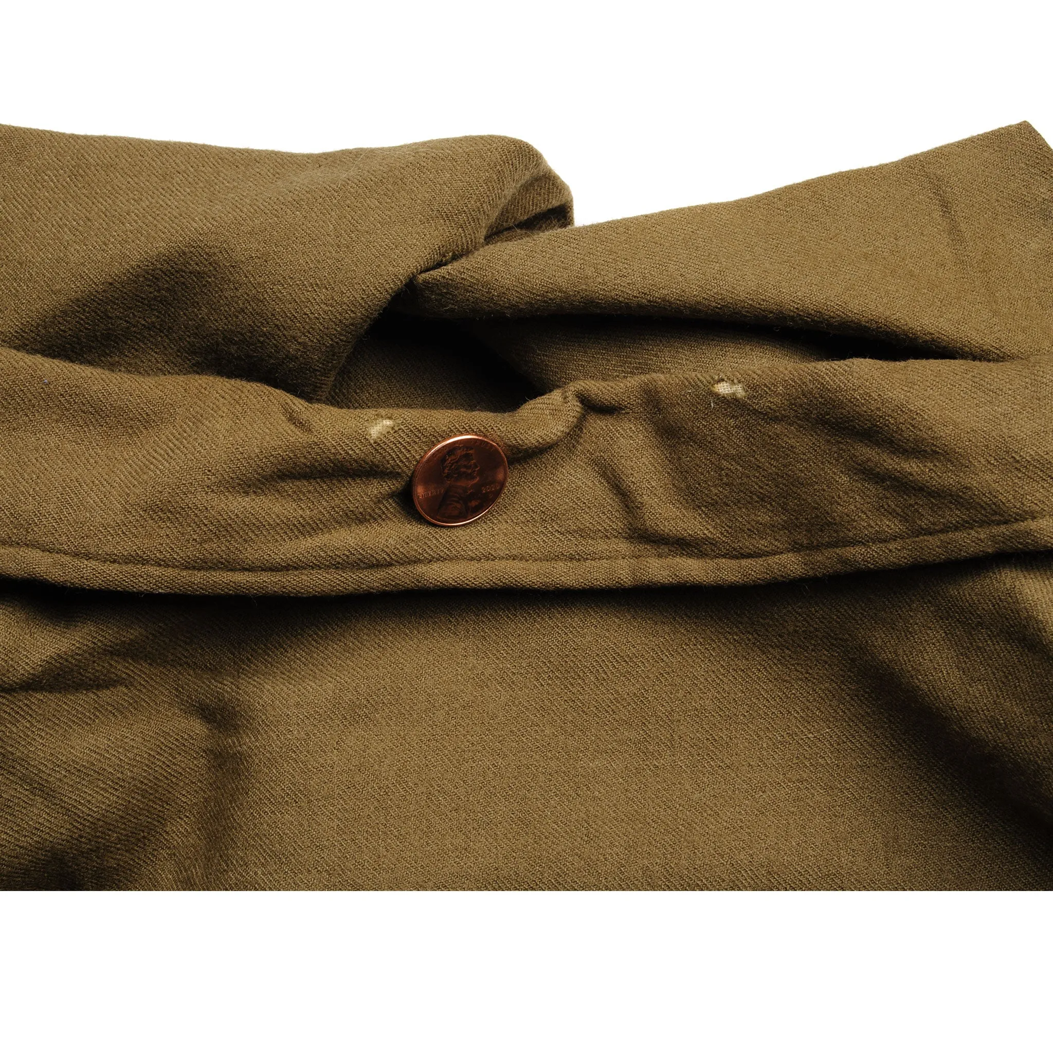 VINTAGE US ARMY M-37 M37 FLANNEL SHIRT 1945 WW2 SIZE 16 1/2 X 33