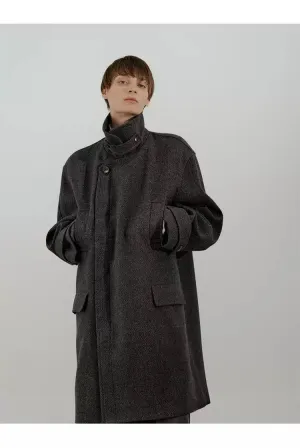 Zhou Cozy Buttoned Lapel Long Coat